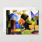 Macke - Garden op het Thun-meer Briefkaart (Voorkant / Achterkant)