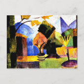 Macke - Garden op het Thun-meer Briefkaart (Voorkant)