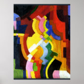 Macke - Kleurrijke vormen III, abstract kunstwerk, Poster (Voorkant)