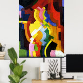 Macke - Kleurrijke vormen III, abstract kunstwerk, Poster (Thuiskantoor)
