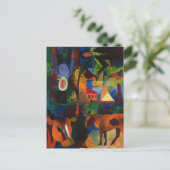 Macke - Landschap met Koeien, Zeilboot en... Briefkaart (Staand voorkant)