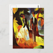 Macke - Mensen bij het meer Briefkaart (Voorkant / Achterkant)