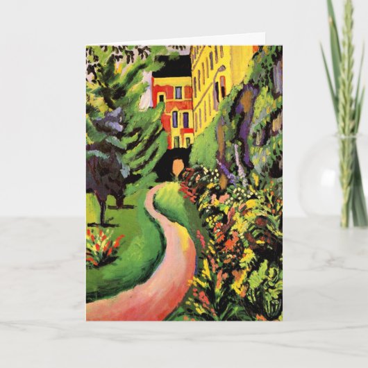 Macke - Onze tuin met bloedende grenzen Kaart (Voorkant)