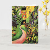 Macke - Onze tuin met bloeiende borders Kaart (Gele Bloem)