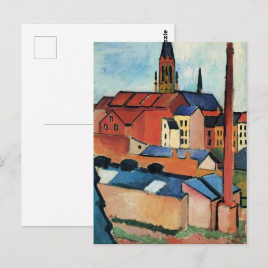 Macke - St. Mary is met House and Chimney Briefkaart (Voorkant / Achterkant)