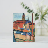 Macke - St. Mary's met huis en schoorsteen Briefkaart (Staand voorkant)