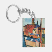 Macke - St. Mary's with Houses and Chimney (Bonn) Sleutelhanger (Voorkant Links)