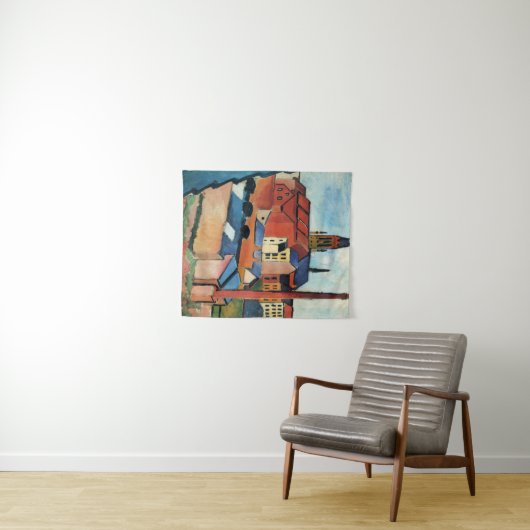 Macke - St. Mary's with Houses and Chimney (Bonn) Wandkleed (In Situ (horizontaal))