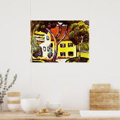 Macke - Staudacher's House in Tegernsee Poster (Keuken)