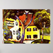 Macke - Staudacher's House in Tegernsee Poster (Voorkant)