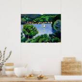 Macke - Uitzicht van Tegernsee Poster (Keuken)