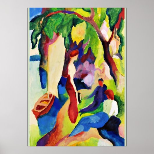 Macke - Vrouwen aan het meer Poster (Voorkant)