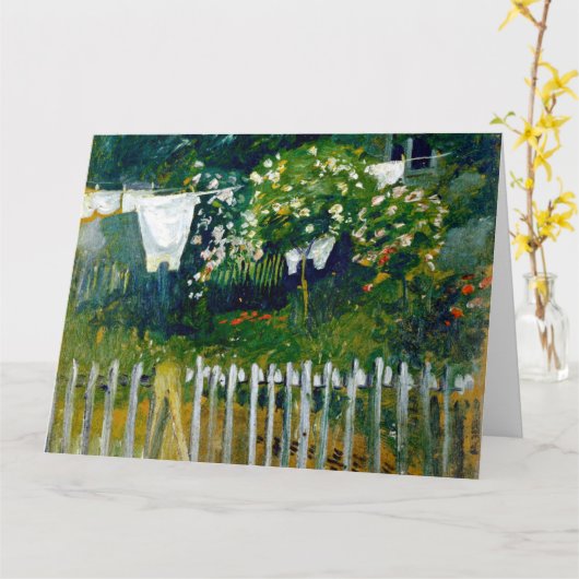 Macke - Wassen in de tuin in Kandern Kaart (Gele Bloem)