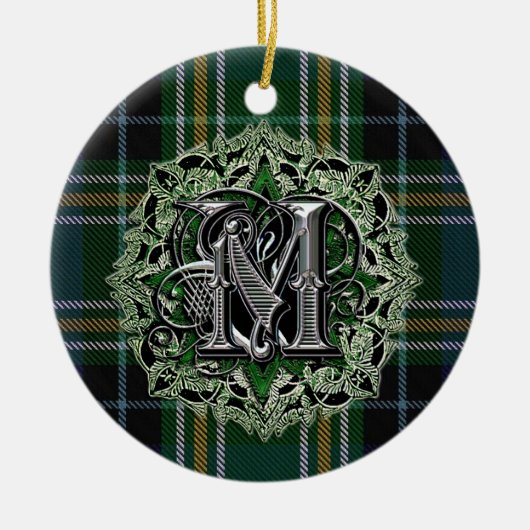 MacKellar Clan geplakt monogram siereminent Keramisch Ornament (Voorkant)