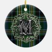 MacKellar Clan geplakt monogram siereminent Keramisch Ornament (Achterkant)