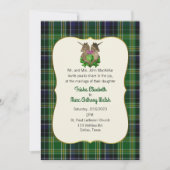 MacKellar Clan Scottish Symbols Wedding Invitation Kaart (Voorkant)