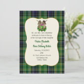 MacKellar Clan Scottish Symbols Wedding Invitation Kaart (Staand voorkant)