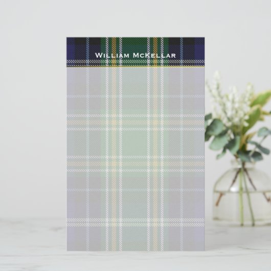 MacKellar Plaid Custom Stationery Briefpapier (Staand voorkant)