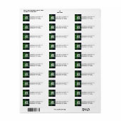 MacKellar Tartan Plaid Monogram Adresetiketten Etiket (Full Sheet)