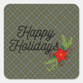 MacKellar Weathered Scottish Tartan Christmas Vierkante Sticker (Voorkant)