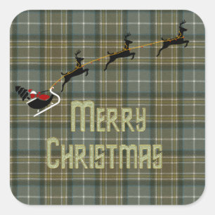 MacKellar Weathered Scottish Tartan Vierkante Sticker