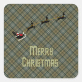 MacKellar Weathered Scottish Tartan Vierkante Sticker (Voorkant)