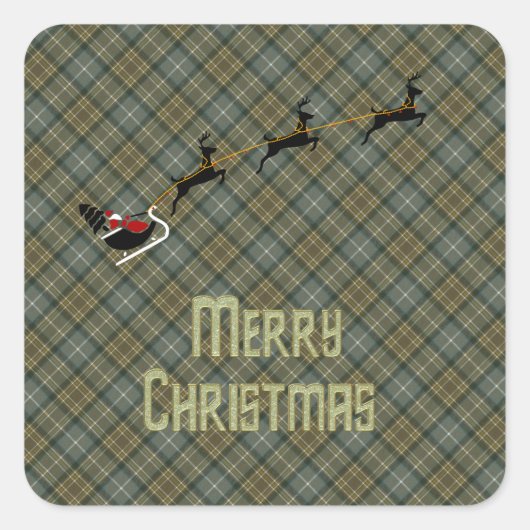 MacKellar Weathered Scottish Tartan Vierkante Sticker (Voorkant)