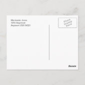 Mackenzie Black Damask Chic Briefkaart (Achterkant)