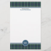 Mackenzie Clan Ancient Tartan Monogram Stationery Briefpapier (Voorkant)