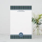 Mackenzie Clan Ancient Tartan Monogram Stationery Briefpapier (Staand voorkant)