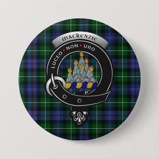 MacKenzie Clan Badge Buttonnen Ronde Button 7,6 Cm (Voorkant)