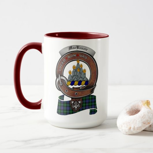 MacKenzie Clan Badge Combo 15oz Mok (Met donut)