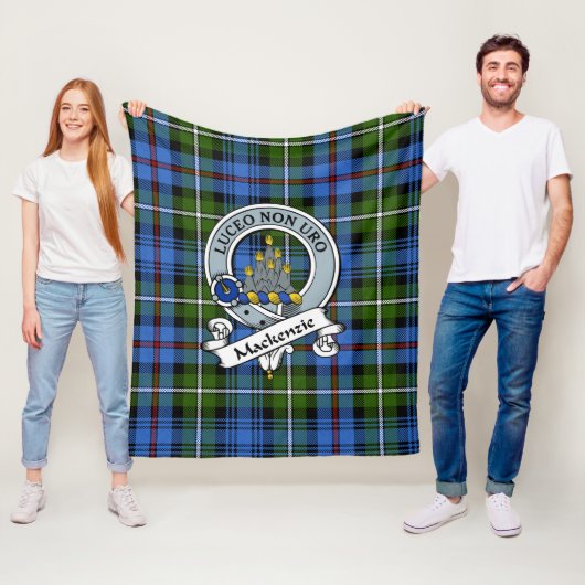 MacKenzie Clan Badge Schotse Ruit Plaid Fleece Deken (In situ)