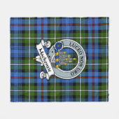 MacKenzie Clan Badge Schotse Ruit Plaid Fleece Deken (Voorkant (Horizontaal))