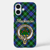 Mackenzie Clan Badge & Tartan iPhone / iPad hoesje (Achterkant)