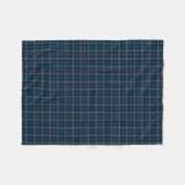 Mackenzie Clan Blue en Turquoise Modern Tartan Fleece Deken (Voorkant (Horizontaal))
