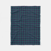 Mackenzie Clan Blue en Turquoise Modern Tartan Fleece Deken (Voorkant)