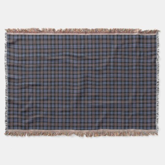 Mackenzie Clan Brown and Blue Reproduction Tartan Deken (Voorkant)