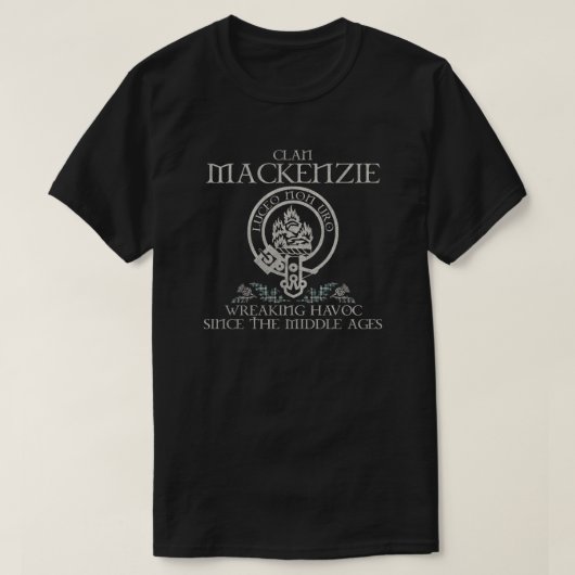 Mackenzie Clan crest Schotse achternaam tartan Thi T-shirt (Design voorkant)