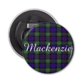 Mackenzie clan Pset Scottish tartan Button Flesopener (Voorkant)