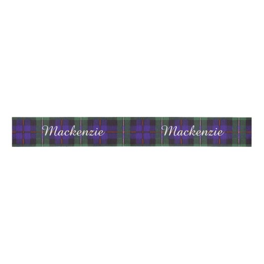 Mackenzie clan Pset Scottish tartan Grosgrain Lint (Voorkant)