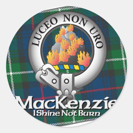 Mackenzie Clan Ronde Sticker (Voorkant)