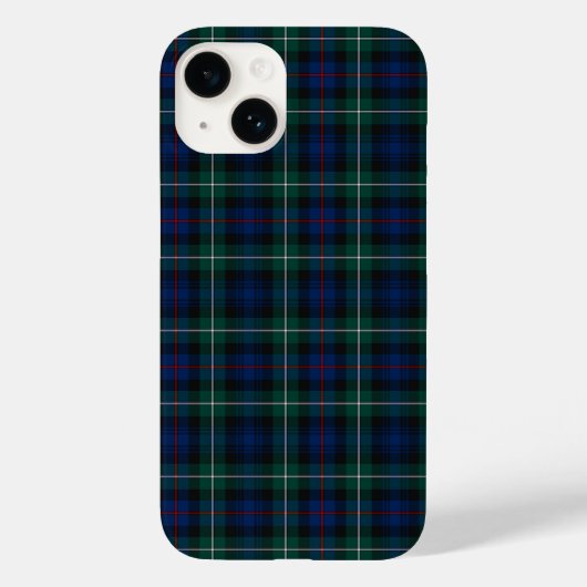 Mackenzie Clan Royal Blue en Forest Green Tartan Case-Mate iPhone Case (Achterkant)