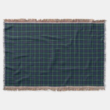 Mackenzie Clan Royal Blue en Forest Green Tartan