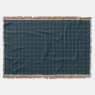 Mackenzie Clan Royal Blue en Forest Green Tartan Deken