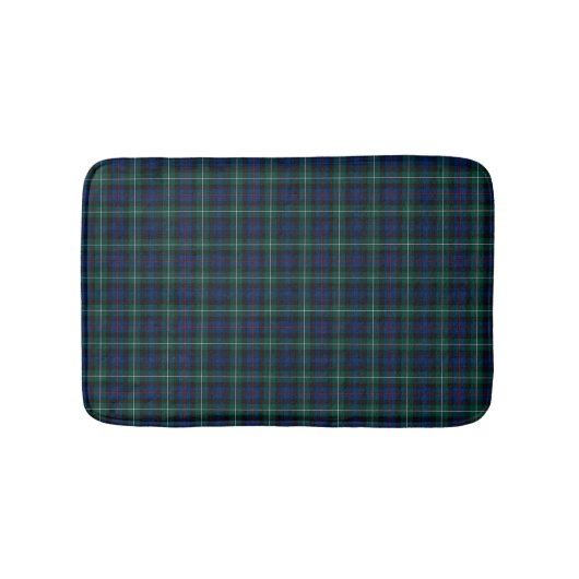 Mackenzie Clan Tartan Donkergroen en Blauw Plaid Badmat (Voorkant)