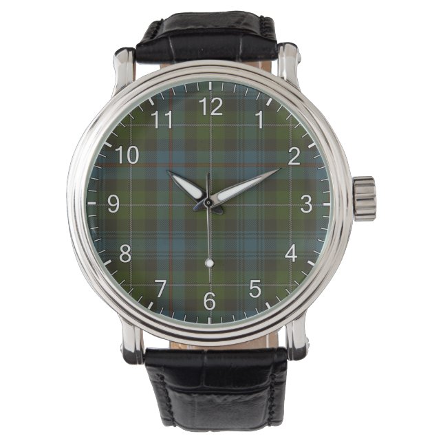 MacKenzie Clan Tartan Horloge (Voorkant)