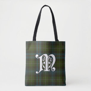 MacKenzie Clan Tartan Monogram Tote Bag