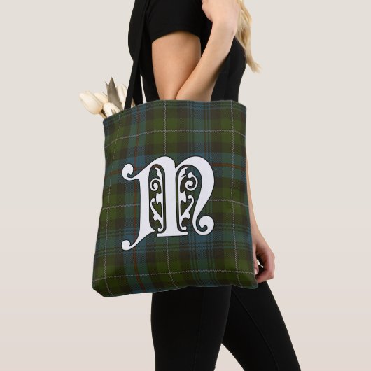 MacKenzie Clan Tartan Monogram Tote Bag (Dichtbij)