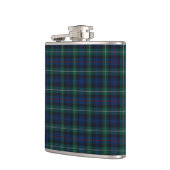 Mackenzie Clan Tartan Navy Blauw en Groen Plaid Heupfles (Links)
